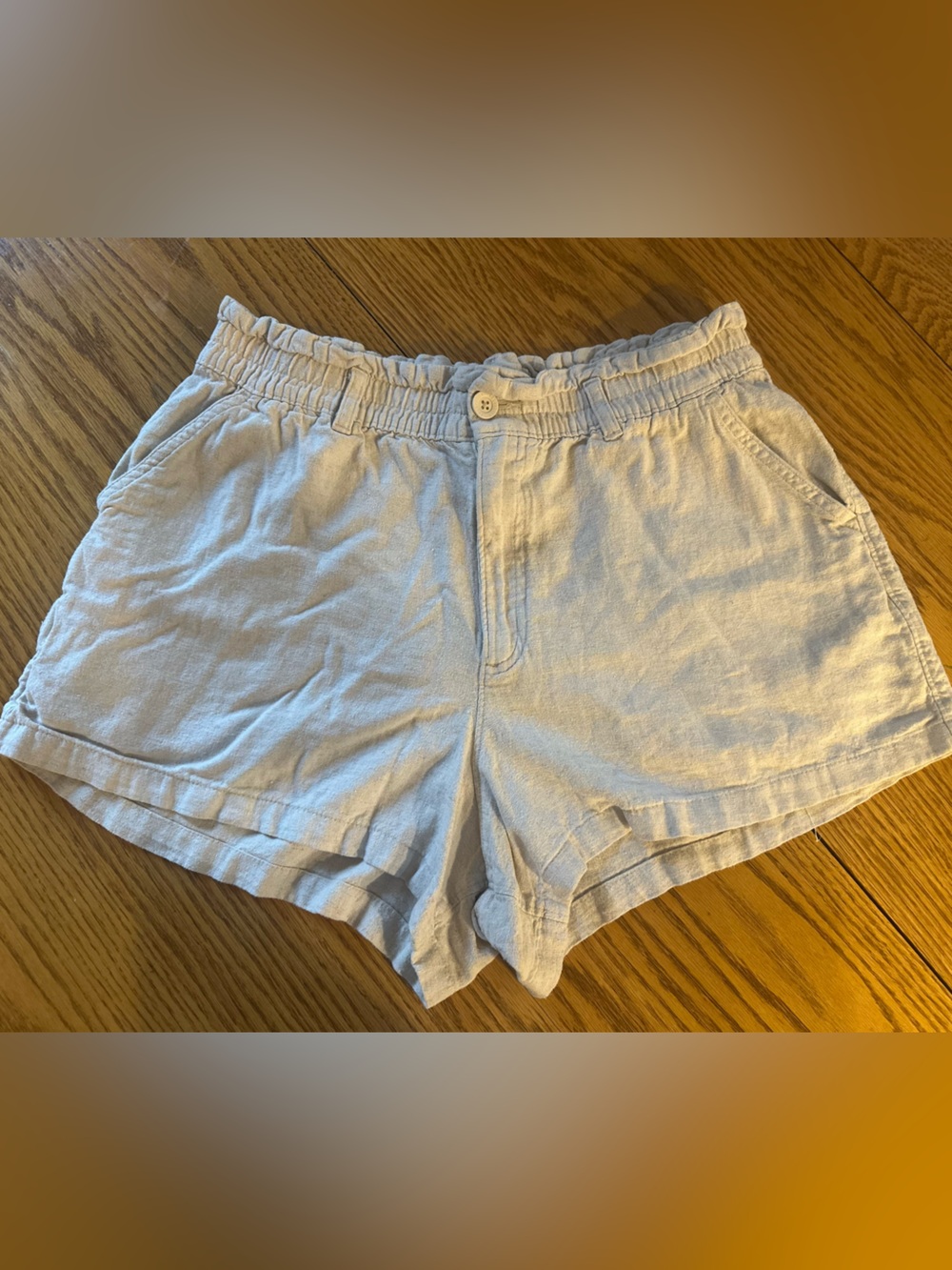 Hollister Soft Linen Blend High Rise Shorts Large